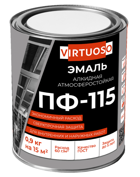 Эмаль ПФ-115 бежевая RAL3012 0,9 кг VIRTUOSO; 11588888